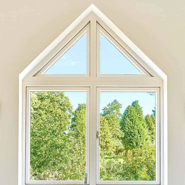 Shaped triangle window by Rationel