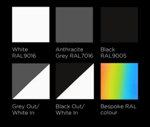 Alunet sliding system colors