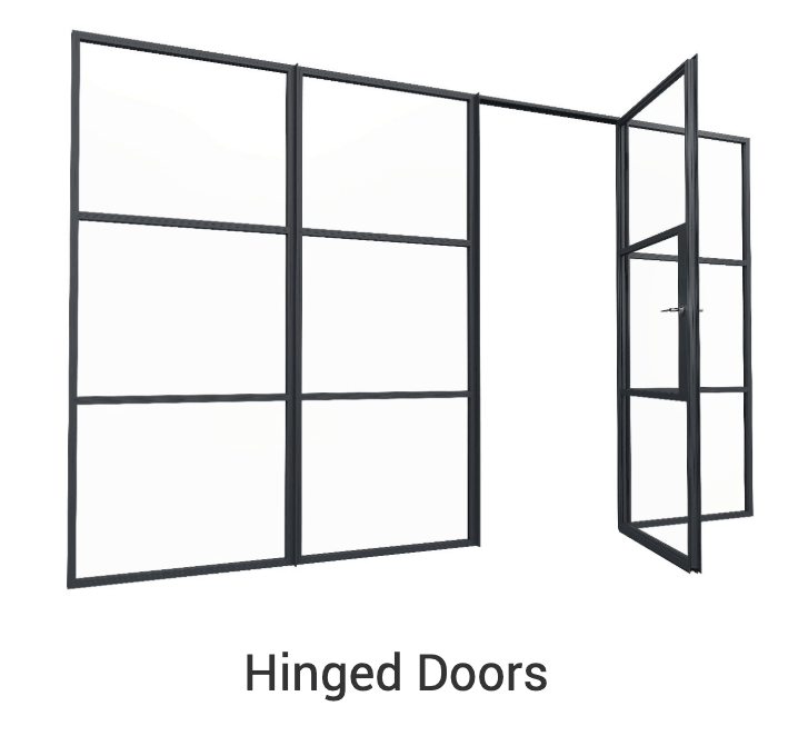 Hinged internal doors AluSpace