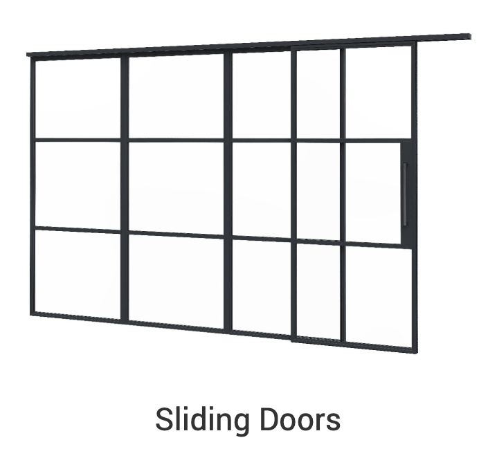 Sliding internal doors AluSpace